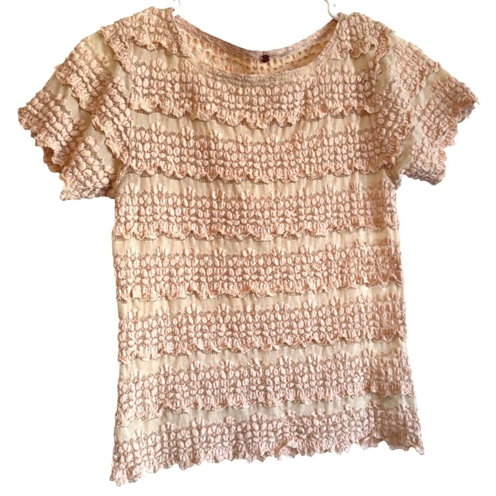 Free People Angelina Lace Size M Stretchy Peach NWOT $68 - Picture 13 of 16